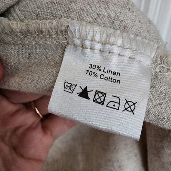Mint Flowy Tunic Size M, cream linen/cotton blend - Picture 6 of 7
